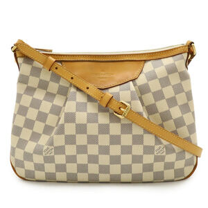 LOUIS VUITTON Damier Azur White Siracusa Shoulder Bag Crossbody